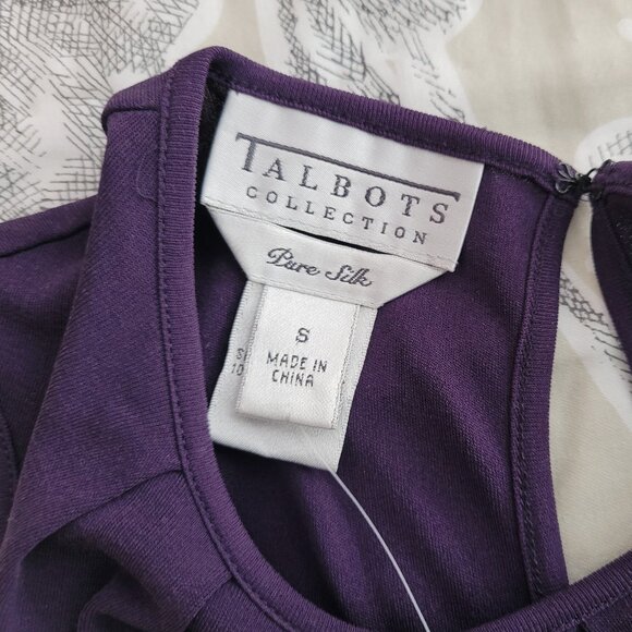 Talbots Purple 100% Silk Sleeveless Shell Size Small NWT - Picture 4 of 8